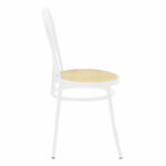 Vienna chair pe rattan beige-metal white - Слика 3