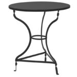 Маса Zappeion Noah металик црна D70x72 см