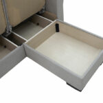 Reversible corner sofa bed Pasion fabric gray 240x155x84cm - Слика 6