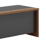 Professional reversible corner office desk Oscar walnut-charcoal 200x188,6x76cm - Слика 6