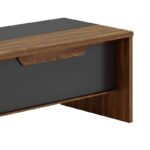 Professional right corner ofiice desk Oscar walnut-anthracite 220x180x76cm - Слика 6
