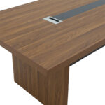 Professional conference table Oscar 5cm walnut-anthracite 240x120x76cm - Слика 4