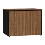 Професионален канцелариски кабинет низок професионален меламин Оскар во нијанса на орев-јаглен 120x40x80 см