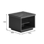 Professional office table professional Oscar melamine in walnut-charcoal shade 60x60x42cm - Слика 3