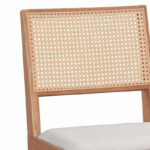 Winslow chair wood rubberwood light walnut-pvc natural rattan-fabric gray - Image 2