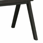 Armchair Winslow wood rubberwood black-pvc rattan natural-fabric gray - Слика 3