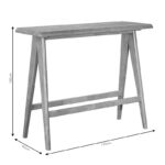 Dining Bar table Winslow rubberwood walnut 120x45x100cm - Image 4