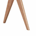 Winslow dining table set of 7 rubberwood in light walnut shade 160x85x75cm - Image 6