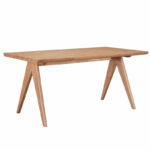 Winslow rubberwood table in light walnut color 180x85x75cm