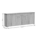 Buffet Kinley grey-wenge 210x40x82cm - Слика 4