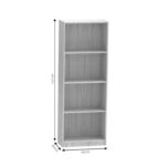 Bookcase Presley grey-wenge 60x30x167cm - Слика 3