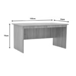 Work desk Anze natural melamine 150x75x75cm - Слика 4