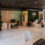 Office chest of drawers on casters Anze natural melamine 48x38x53cm - Слика 2