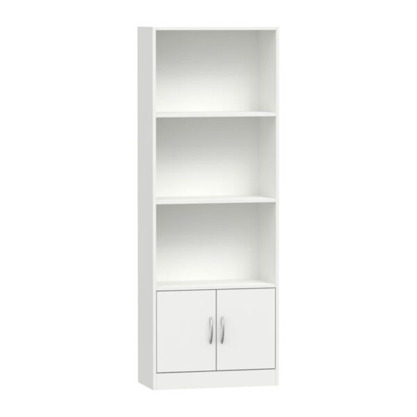 Bookcase Negan white melamine 60x29x166cm