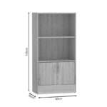 Bookcase Negan sonoma melamine 60x30x120cm - Image 5