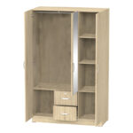 Three-leaf wardrobe Dillion sonoma melamine 120x52x190cm - Image 2