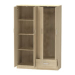 Four-leaf wardrobe Karter sonoma melamine 121x48x180cm - Слика 2
