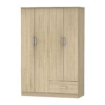 Четирикрилен гардеробер Картер сонома меламин 121x48x180 см