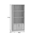 Bookcase Burcy oak 80x40x177cm - Image 4