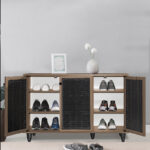 Shoe cabinet Ronan walnut 105x35x.66cm - Слика 5