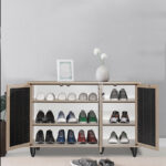 Shoe cabinet Ronan natural 105x35x.66cm - Слика 2