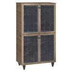 Shoe cabinet Ronan walnut 70.5x35x122cm