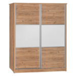 Wardrobe with 2 sliding doors Chase in oak colour 152.5x56.5x185cm