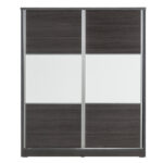 Wardrobe with 2 sliding doors Chase in wenge colour 152.5x56.5x185cm