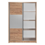 Wardrobe with 2 sliding doors Griffin in oak colour 121x56.5x180.5cm - Слика 2