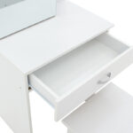 Dressing table with mirror Zelia in white colour 60x40.5x151cm - Слика 4