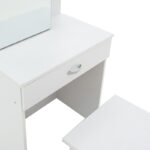 Dressing table with mirror Zelia in white colour 60x40.5x151cm - Слика 5