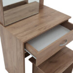 Dressing table with mirror Zelia in oak colour 60x40.5x151cm - Слика 4