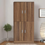 Shoe cabinet Felicity walnut 60x32x127cm - Слика 3