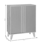 Shoe cabinet Milana white sm-grey 74x38x95cm - Слика 5