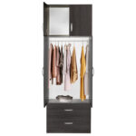 2 door wardrope and cabinet Zelia wenge 79x42x240cm - Слика 2