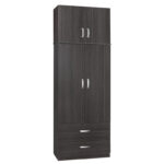 Гардеробер и шкаф со 2 вратички Zelia wenge 79x42x240 см