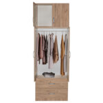 2 door wardrope and cabinet Zelia natural 79x42x240cm - Слика 2
