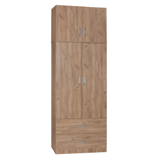 2 door wardrope and cabinet Zelia natural 79x42x240cm