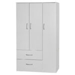 3 door wardrope and cabinet Zelia white 90x42x240cm - Image 3