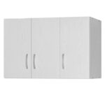 3 door wardrope and cabinet Zelia white 90x42x240cm - Image 4