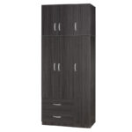 Гардеробер и шкаф со 3 вратички Zelia wenge 90x42x240 см