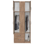 3 door wardrope and cabinet Zelia natural 90x42x240cm - Слика 2