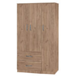 3 door wardrope and cabinet Zelia natural 90x42x240cm - Слика 3