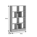 Bookcase Dividre sonoma oak melamine 120x30x181cm - Image 5