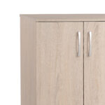 Shoe rack-cabinet Shordo melamine in natural color 60x40.5x80cm - Image 3