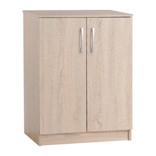 Shoe rack-cabinet Shordo melamine in natural color 60x40.5x80cm