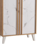 Shoe cabinet Kumen oak marble melamine 74x38x174cm - Слика 4