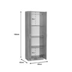 2 doors wardrobe Jonar oak melamine 60x42x180cm - Слика 4