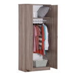 Zelia two-leaf wardrobe in sonoma-oak shade 79x42x180cm - Image 2