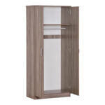 Zelia two-leaf wardrobe in sonoma-oak shade 79x42x180cm - Image 3